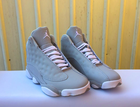 2017 Cheap Air Jordan 13 Wolf Grey White-Deadly Pink Shoes - Click Image to Close